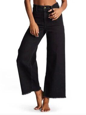 Billabong Free Fall Stretch Crop Wide Leg Pants - Black